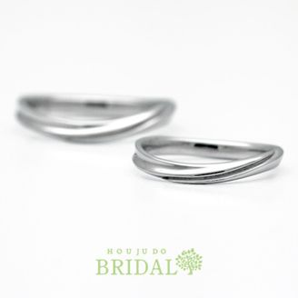 【宝寿堂(ほうじゅどう)】【宝寿堂】繊細なウェーブラインのリング《HM2292l/HM2292s》