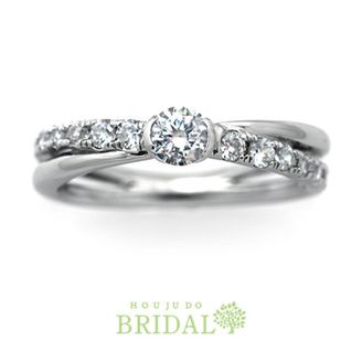 【宝寿堂(ほうじゅどう)】【宝寿堂】エタニティと重ねたような華やかクロスラインリング《HD2487》