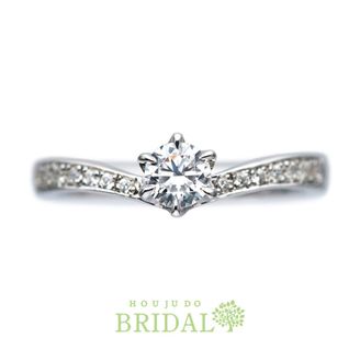 【宝寿堂(ほうじゅどう)】☆新作☆【宝寿堂】V字のアームにメレをずらりと並べて豪華な雰囲気に《HD2872》