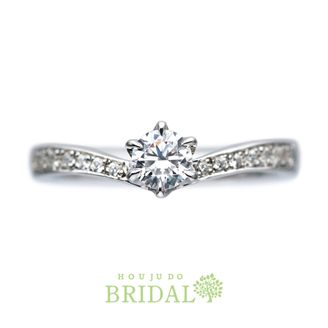 【宝寿堂(ほうじゅどう)】 ☆新作☆【宝寿堂】V字のアームにメレをずらりと並べて豪華な雰囲気に《HD2872》