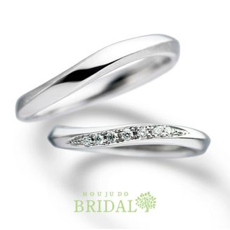 【宝寿堂(ほうじゅどう)】【宝寿堂】捻ったラインにメレダイヤがキラリ《HM2839ll/HD2839l》