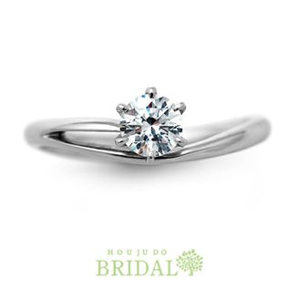 【宝寿堂(ほうじゅどう)】【宝寿堂】華奢で繊細なアームに一粒ダイヤを咲かせて《HE2361》