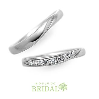 【宝寿堂(ほうじゅどう)】 【宝寿堂】柔らかな曲線に沿ったダイヤが華やか《HM564s/HD564s》