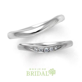 【宝寿堂(ほうじゅどう)】【宝寿堂】柔らかなＶウェーブラインリング《HM2760l/HD2760s》