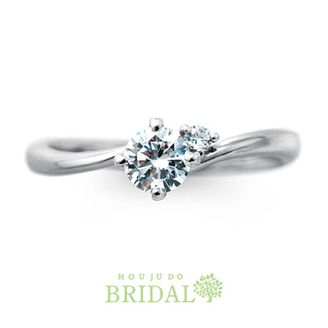 【宝寿堂(ほうじゅどう)】【宝寿堂】傍らに小さく添えたダイヤメレがキュートなエンゲージ《HD2047》