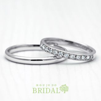 【宝寿堂(ほうじゅどう)】 【宝寿堂】丸みシンプル＆半周メレの華やかハーフエタニティ《KM25/KD117》