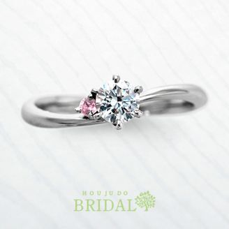 【宝寿堂(ほうじゅどう)】【宝寿堂】細身のアームに淡いピンクダイヤのメレが可憐《HD2205》