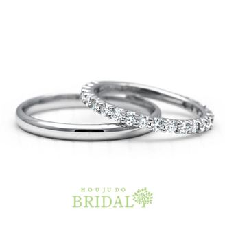 【宝寿堂(ほうじゅどう)】【宝寿堂】馴染み良い丸フォルム＆繊細ハーフエタニティ《KM25/HD2155b》