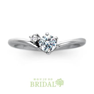 【宝寿堂(ほうじゅどう)】【宝寿堂】Ｖラインの繊細アーム＆そっと添えられたメレが清楚《HD2068》