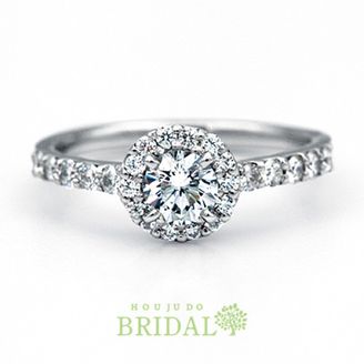 【宝寿堂(ほうじゅどう)】【宝寿堂】ダイヤで取り巻いた豪華で華やかなエンゲージ《HD2532》