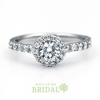 【宝寿堂(ほうじゅどう)】 【宝寿堂】ダイヤで取り巻いた豪華で華やかなエンゲージ《HD2532》