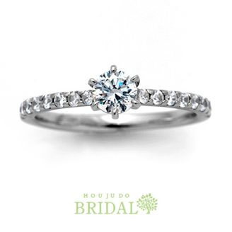 【宝寿堂(ほうじゅどう)】【宝寿堂】ハーフエタニティのアームにメインダイヤが華やか《HD2866》