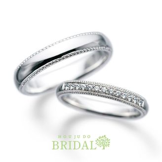 【宝寿堂(ほうじゅどう)】☆新作☆【宝寿堂】クラシックなミル打ちが美しい《KM00040M1/KD00028MA3》 ｜宝寿堂(ほうじゅどう)の結婚指輪