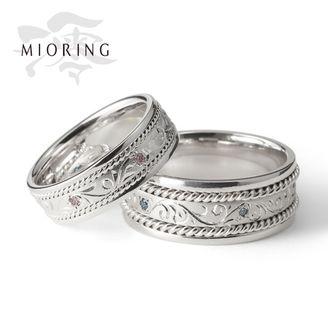 【MIORING(ミオリング)】MIORING プラチナを編んだ縄で二人を永遠に結ぶ結婚指輪 紋-あや-