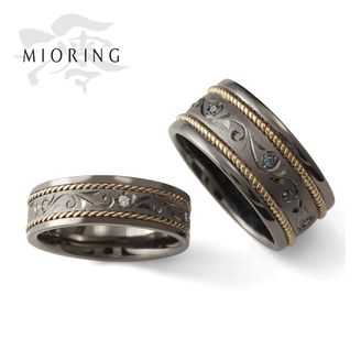 【MIORING(ミオリング)】 MIORING 黄金の縄が二人を強く繋ぐ結婚指輪 夢夜-ゆめよ-