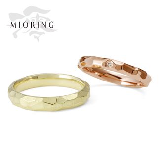 【MIORING(ミオリング)】 MIORING 浮月 -うつき- 水面に浮かぶ月が二人を祝福する結婚指輪