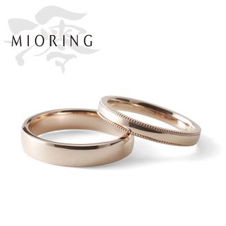 【MIORING(ミオリング)】 MIORING 咲-さき-  『桜ゴールド』のやさしい魅力をシンプルに。鍛造結婚指輪