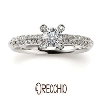 【garden(ガーデン)】＜monaco＞爪のダイヤとミル打ち、パヴェのダイヤで拘りぬいたデザインの指輪