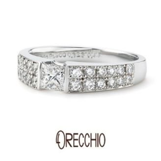 【garden(ガーデン)】＜monaco＞　シンプルなデザインにプリンセスカット×メレダイヤでエレガントに