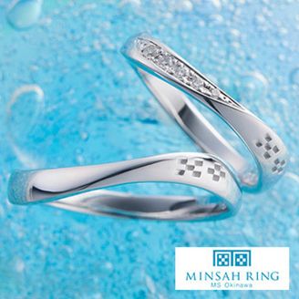 【garden(ガーデン)】ミンサーリング マリッジリング  [さざ波]