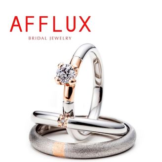 【Gran‐D(グランディー)】永久保証で生涯安心【シンプル】【コンビ】【着け心地◎】《AFLLUX》noix〈ノワ〉2色コンビで個性を表現する甲丸セットリング
