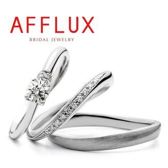 【Gran‐D(グランディー)】永久保証で生涯安心【華やか】【上品】【美指】《AFFLUX》naiad〈ナイアード〉重ね着けも◎水が流れるように留めたダイヤモンドが美麗