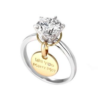 【Gran‐D(グランディー)】 サプライズ専用【プロポーズリング】大きなキュービックジルコニアがインパクト大☆サプライズプロポーズにもってこいなアイテム！