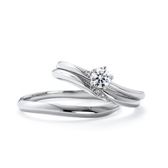 【Gran‐D(グランディー)】【指長】【シンプル】【個性】ペアで10万円台！高品質＆低価格《いい夫婦》Set Ring No.10 [もも]