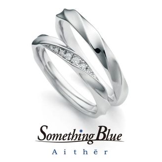 【hirai art gallery(ヒライアートギャラリー)】マリッジリングを合わせると ふわりと軽やかな１枚の「羽」が【サムシングブルーアイテール】