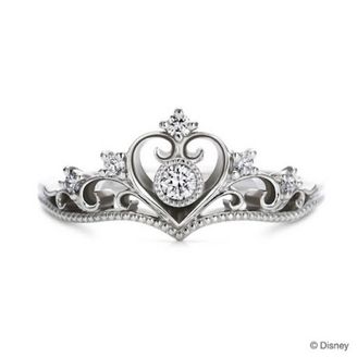【hirai art gallery(ヒライアートギャラリー)】[Disney] プリンセスティアラ ハート/エンゲージリング