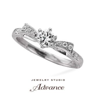 【JEWELRY STUDIO Advance(ジュエリースタジオアドバンス)】【Advance】Ribon（リボン）『キュートな花嫁の憧れリング』