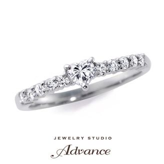 【JEWELRY STUDIO Advance(ジュエリースタジオアドバンス)】【Advance】ハートシェイプ『フェミニンな花嫁におすすめ』
