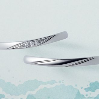 【LOVEST(ラヴェスト)】［Brise de mer］ブリーズドゥメール 3石V字ライン