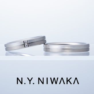 【LOVEST(ラヴェスト)】HARMONY（ハーモニー）調和　中央線/ダイヤモンド付き