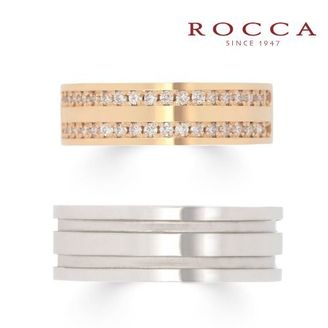 【ROCCA(ロッカ)】 【ROCCA】幅広でもつけ心地◎！ゴールドが華やかなマリッジリング LR-1D/1L