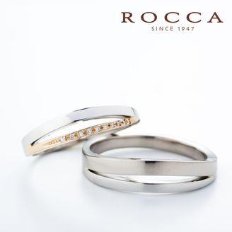 【ROCCA(ロッカ)】【ROCCA】スタイリッシュなS字が珍しい！個性的なマリッジリング DI-10D/10L