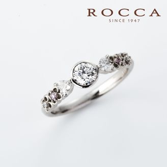 【ROCCA(ロッカ)】 【ROCCA】透かしのお花が可愛いエンゲージリング OEM5