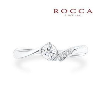【ROCCA(ロッカ)】【ROCCA】さりげないミル打ちが可愛い！V字のシンプルエンゲージリング SR-78