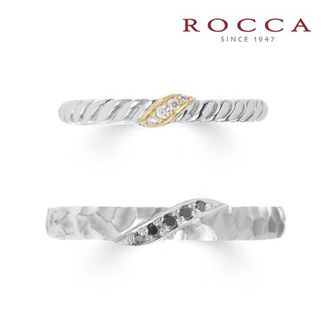 【ROCCA(ロッカ)】 【ROCCA】コンビがおしゃれ！個性的なマリッジリング DI-8D/8L