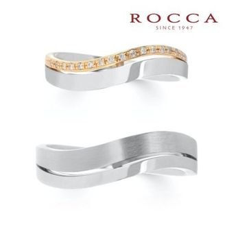 【ROCCA(ロッカ)】【ROCCA】スタイリッシュなS字が珍しい！個性的なマリッジリング DI-11D/11L
