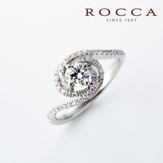 【ROCCA(ロッカ)】【ROCCA】流れるようなラインが綺麗！華やかなエンゲージリング TDR00961
