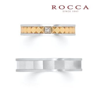 【ROCCA(ロッカ)】【ROCCA】ひし形の彫りがおしゃれ！カジュアルなマリッジリング CU-2S/2L