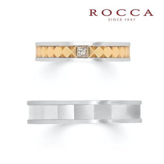 【ROCCA(ロッカ)】 【ROCCA】ひし形の彫りがおしゃれ！カジュアルなマリッジリング CU-2S/2L