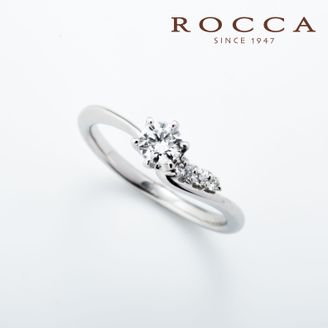 【ROCCA(ロッカ)】 【ROCCA】サイドメレが可愛い！滑らかなS字のエンゲージリング 3-3203-3
