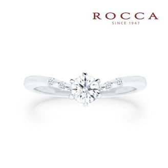 【ROCCA(ロッカ)】 【ROCCA】さりげないアームのメレダイヤが可愛い！V字のシンプルエンゲージリング SW-3