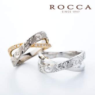【ROCCA(ロッカ)】ROCCA】好きな彫り模様に変更可能！ハワイアンマリッジリング HW-2/HW-1