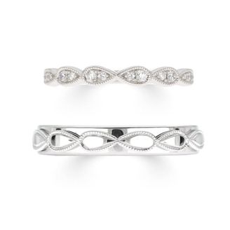 【ROCCA(ロッカ)】【ROCCA】重ねづけにもぴったり！アンティークなマリッジリング R76/R77