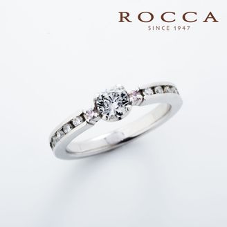 【ROCCA(ロッカ)】【ROCCA】さりげないピンクダイヤが可愛い！シンプルエンゲージリング MK-4R