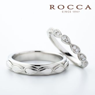 【ROCCA(ロッカ)】【ROCCA】重ねづけにもぴったり！アンティークなマリッジリング R76/R77