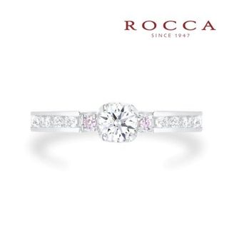 【ROCCA(ロッカ)】【ROCCA】さりげないピンクダイヤが可愛い！シンプルエンゲージリング MK-4R